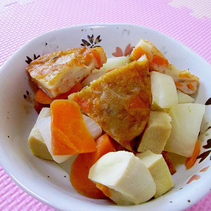 レンジで簡単♪さつまあげと大根の煮物